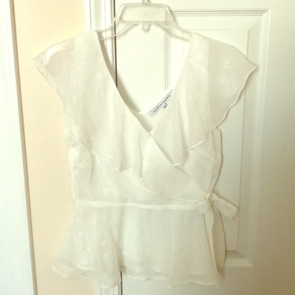 Collective concepts white blouse.